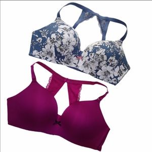 Cacique Simply Wire Free Plunge Bra Set of 2